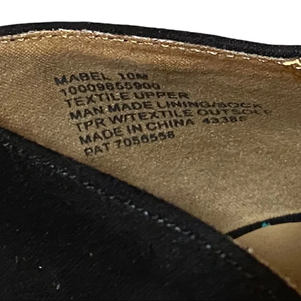 Wild Pair Mabel d'Orsay Black Flats 10M NWB
